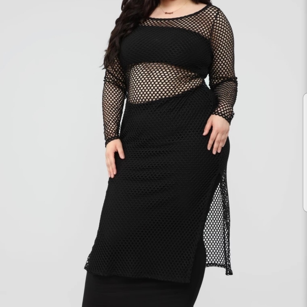 Sheer tunic dress